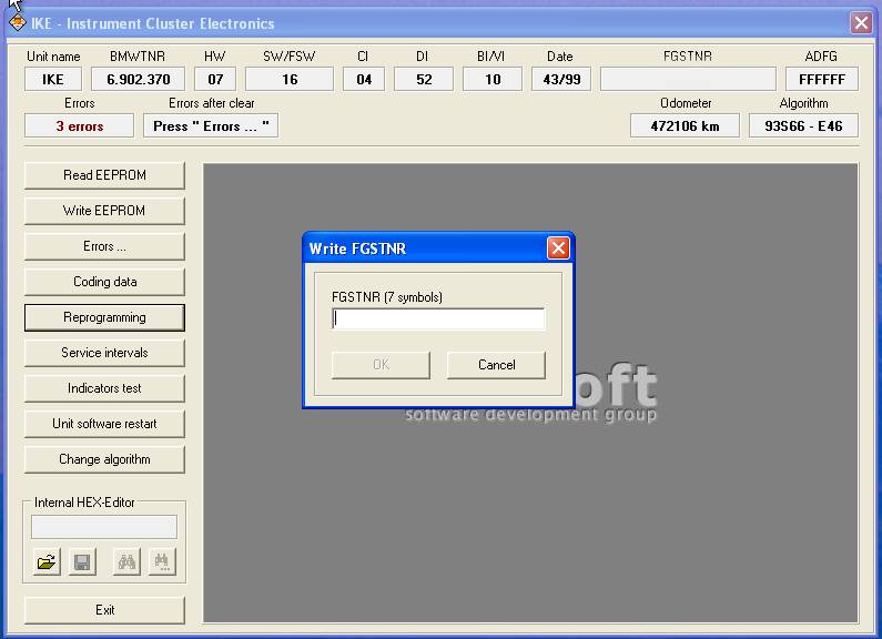 BMW Scanner IKE Reprogramming