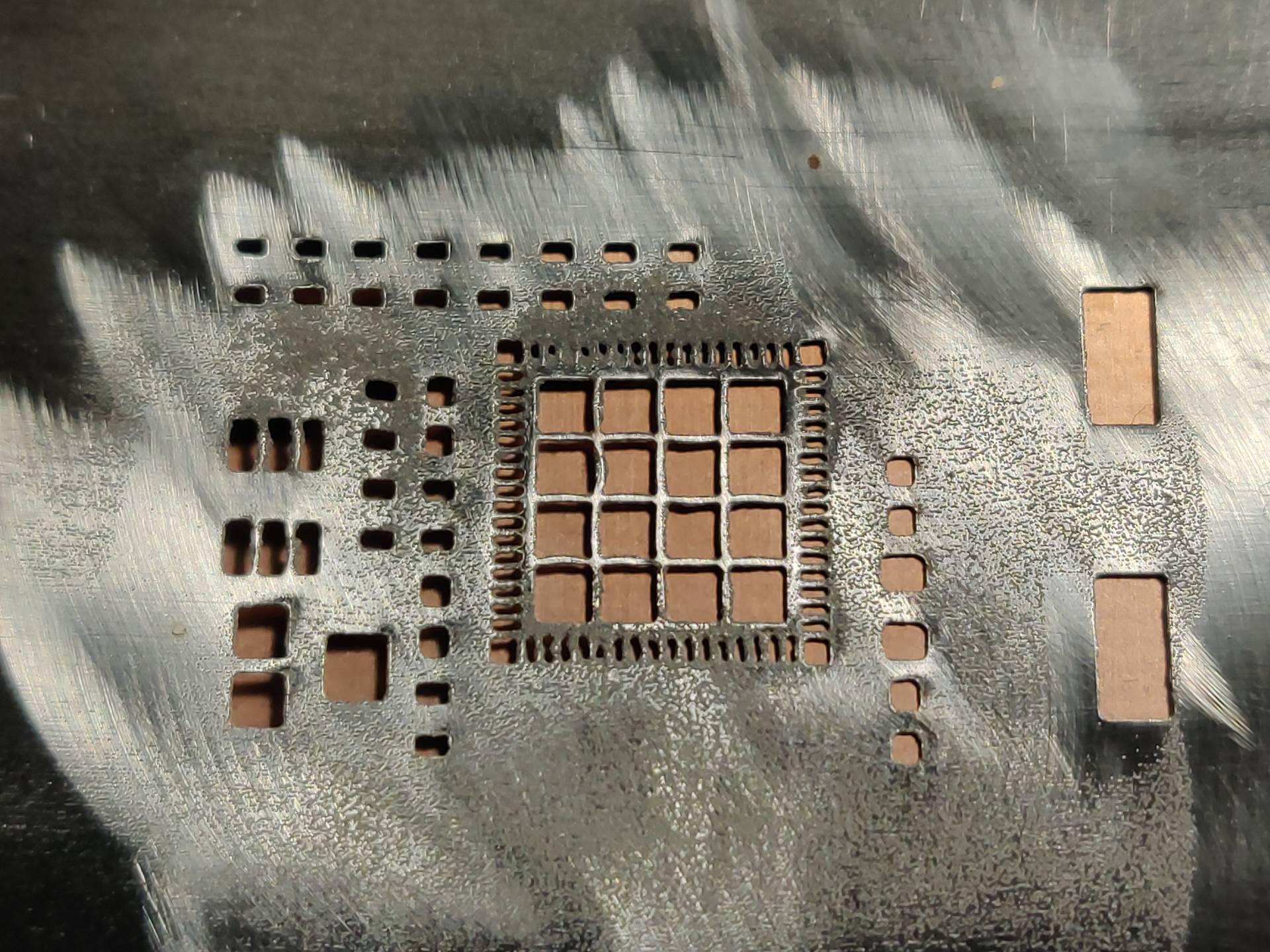 QFN stencil used for stepper drivers