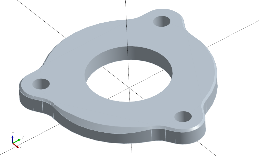 Flange with variable chamfers